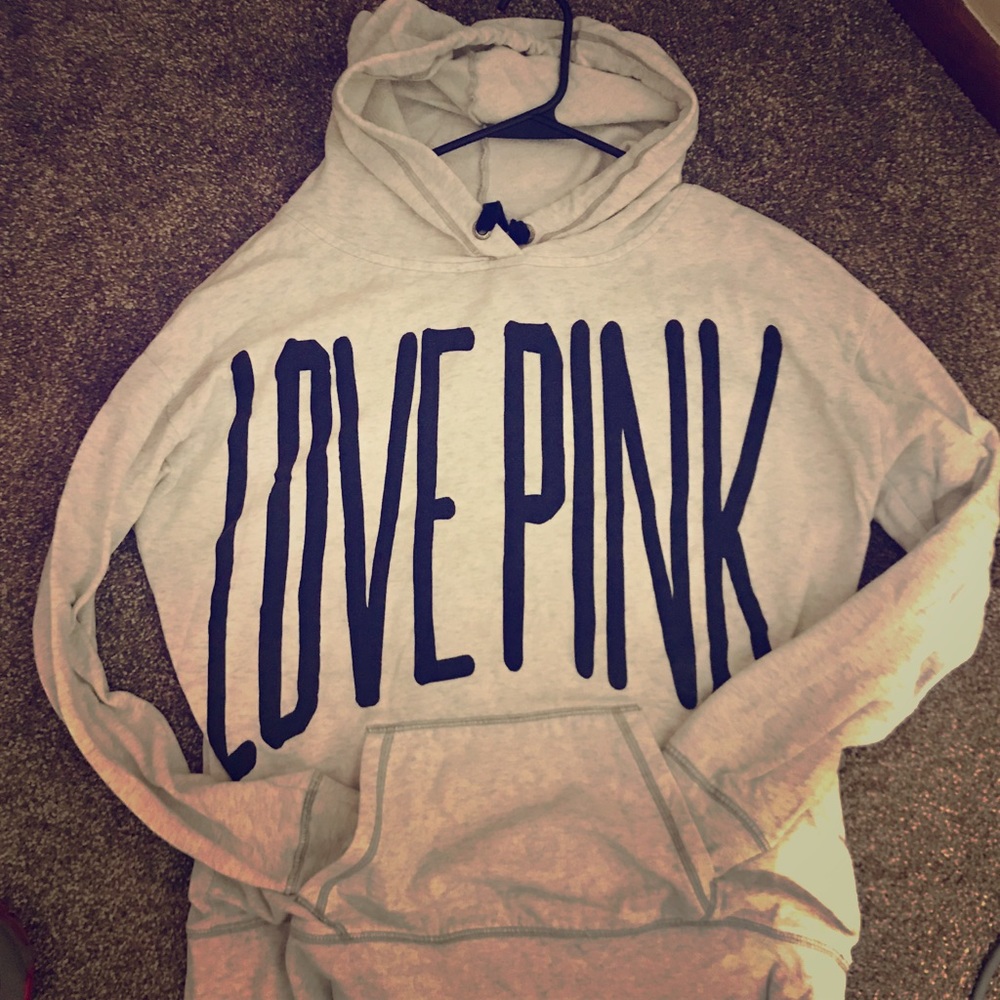 Women’s PINK heathered Gray Hoodie Size:M